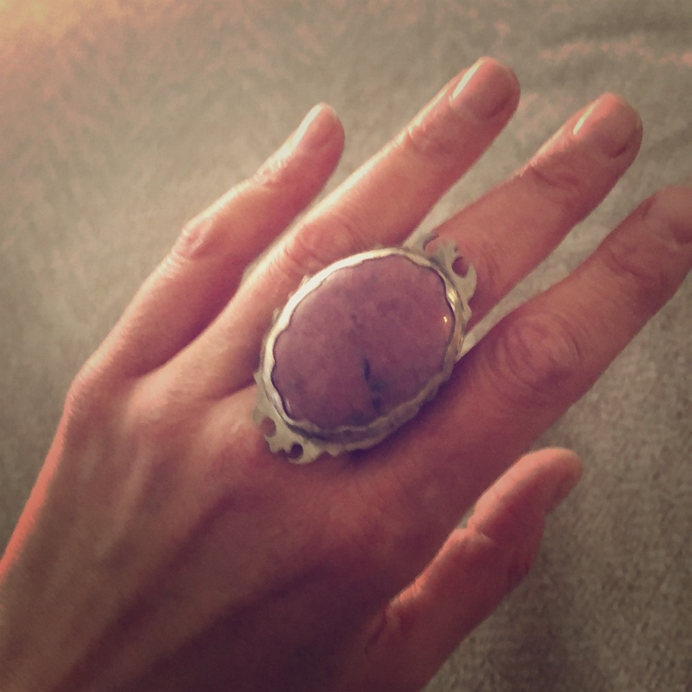 Beautiful handmade stone ring